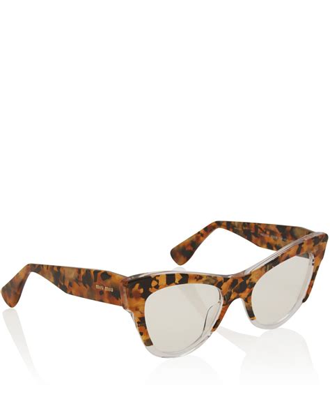 miu miu brown camouflage cat eye glasses|Women's Miu Miu Cat.